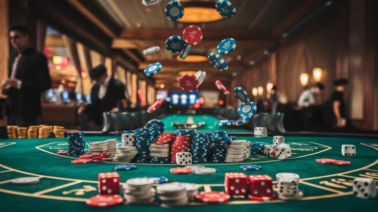 Live roulette table with multi-camera feed